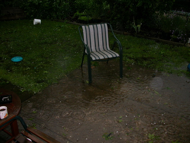 Back yard flooded