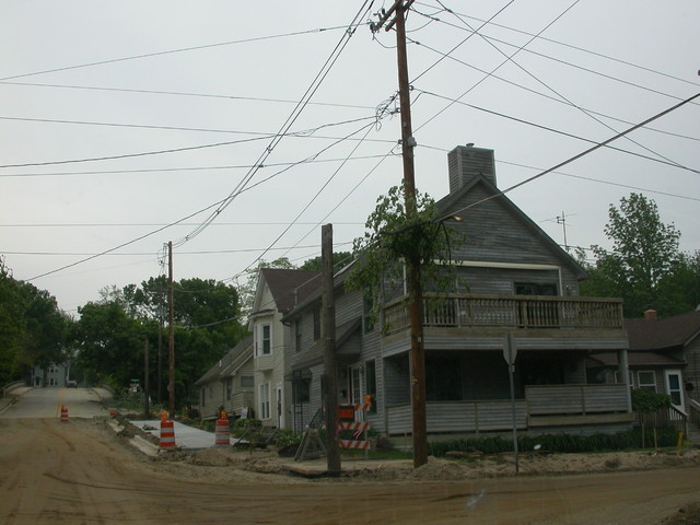 Tree limb on lines